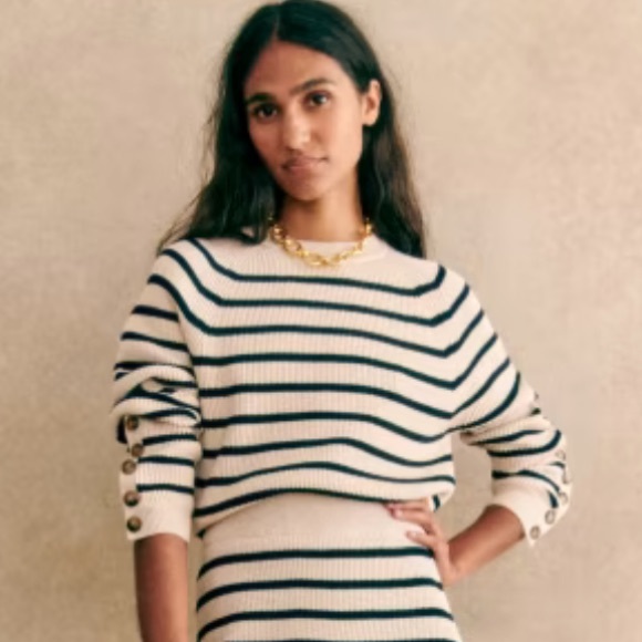 Sezane Sweaters - NWT Sezane Sami sweater in blue cream stripe